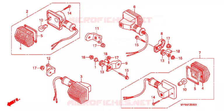 KNIPPERLICHT(2) Honda MOTO 650 XR 2003  XR650L3