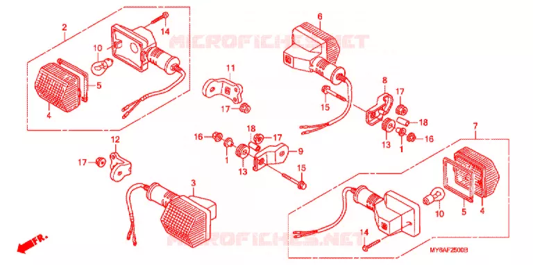 KNIPPERLICHT(2) Honda MOTO 650 XR 2003  XR650L3