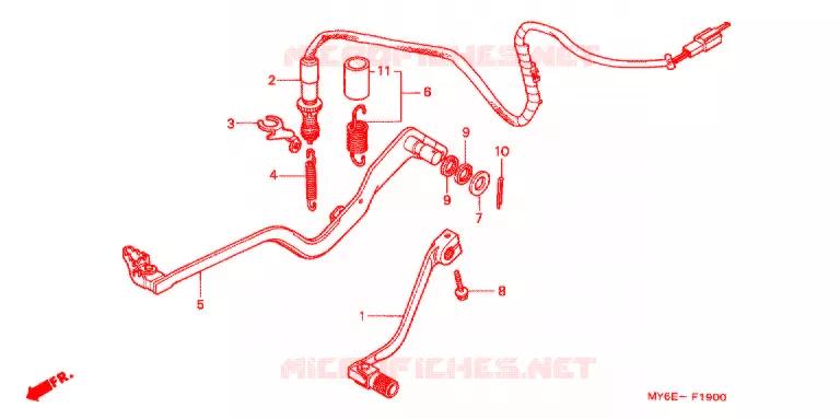 OPSTAP/PEDAAL Honda MOTO 650 XR 2003  XR650L3