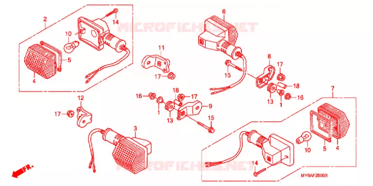 KNIPPERLICHT(2) Honda MOTO 650 XR 2004  XR650L4