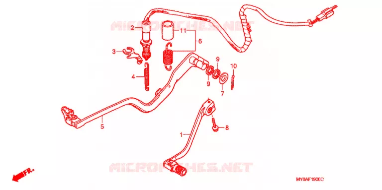 OPSTAP/PEDAAL Honda MOTO 650 XR 2008  XR650L8