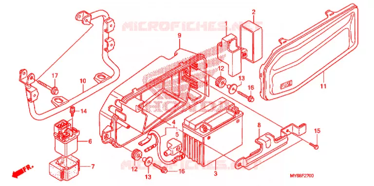 GEREEDSCHAP/ACCUVAK Honda MOTO 650 XR 2009  XR650L9