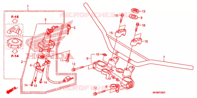 HENDEL PIJP Honda MOTO 650 XR 2011  XR650L9