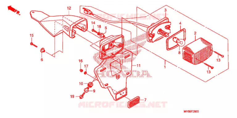 ACHTERLICHT(2) Honda MOTO 650 XR 2014  XR650LE