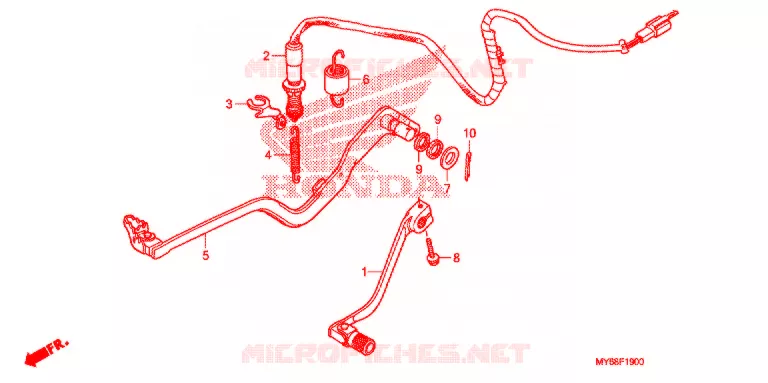 OPSTAP/PEDAAL Honda MOTO 650 XR 2016  XR650LG