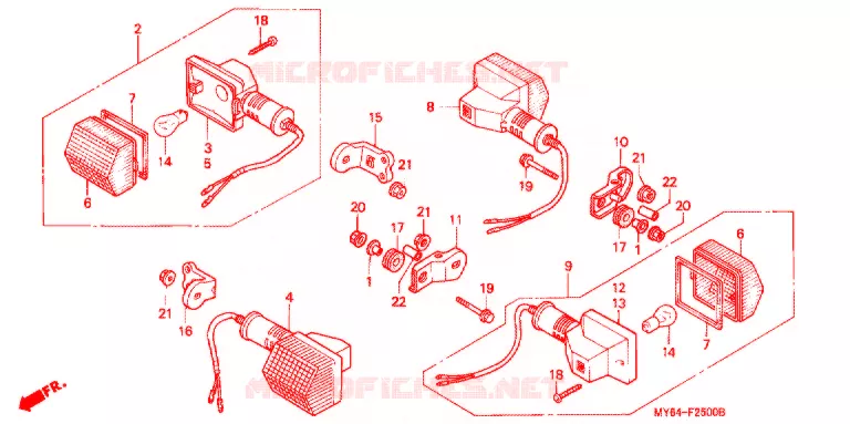 KNIPPERLICHT(2) Honda MOTO 650 XR 1994  XR650LR
