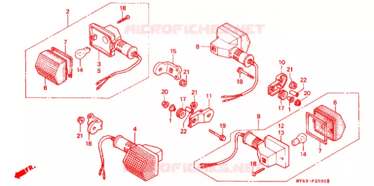 KNIPPERLICHT(2) Honda MOTO 650 XR 1994  XR650LR