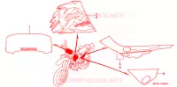 EMBLEEM/STREEP ('97) voor Honda XR 650 L 1997