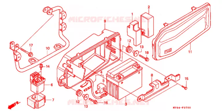 GEREEDSCHAP/ACCUVAK Honda MOTO 650 XR 2000  XR650LY