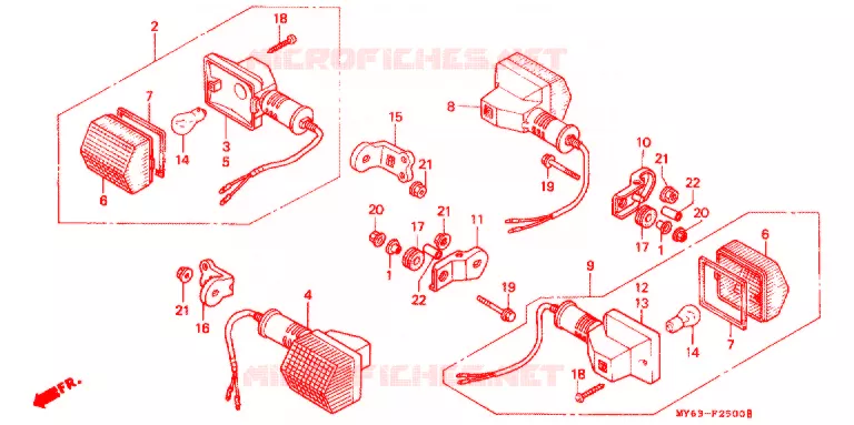 KNIPPERLICHT(2) Honda MOTO 650 XR 2000  XR650LY