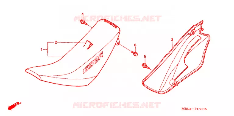 ZITTING/R. ZIJDEKSEL Honda MOTO 650 XR 2000  XR650RY
