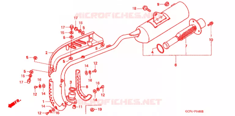 UITLAATDEMPER(2) Honda MOTO 70 XR 2000  XR70RY
