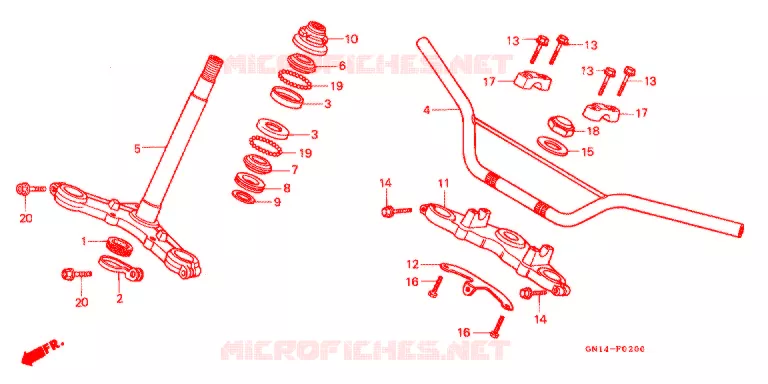 HENDEL PIJP Honda MOTO 80 XR 1993  XR80RP