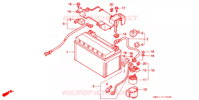 GEREEDSCHAP/ACCUVAK Honda MOTO 650 BROS 1990  NT650L_II
