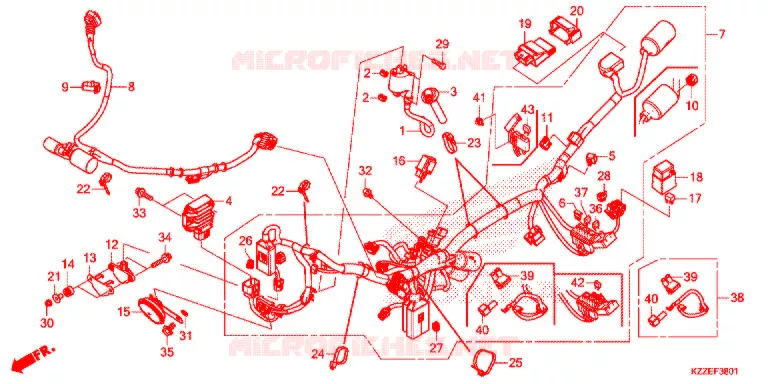 BEDRADINGSBUNDEL (CRF250RL/RLA) Honda MOTO 250 CRF 2019  CRF250RLAJ