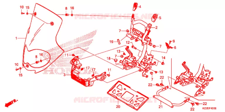 WINDSCHERM Honda MOTO 250 CRF 2019  CRF250RLAJ