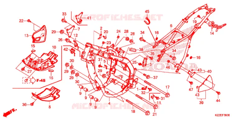 FRAME CHASSIS Honda MOTO 250 CRF 2018  CRF250RLAJ
