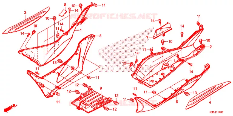 VLOER OPSTAP Honda SCOOTER 150 PCX 2018  WW150J