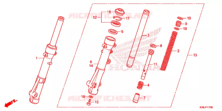 VOOR VORK Honda SCOOTER 150 PCX 2018  WW150EXJ