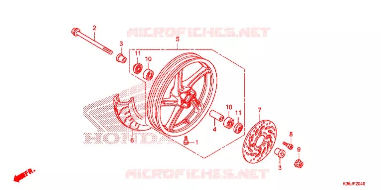 VOOR WIEL Honda SCOOTER 150 PCX 2018  WW150EXJ