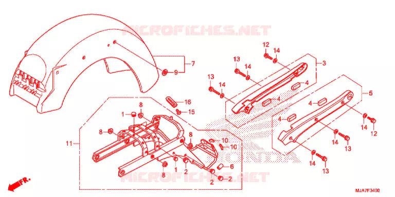 ACHTER STROOMLIJNKAP Honda MOTO 750 SHADOW 2020  VT750CSJ