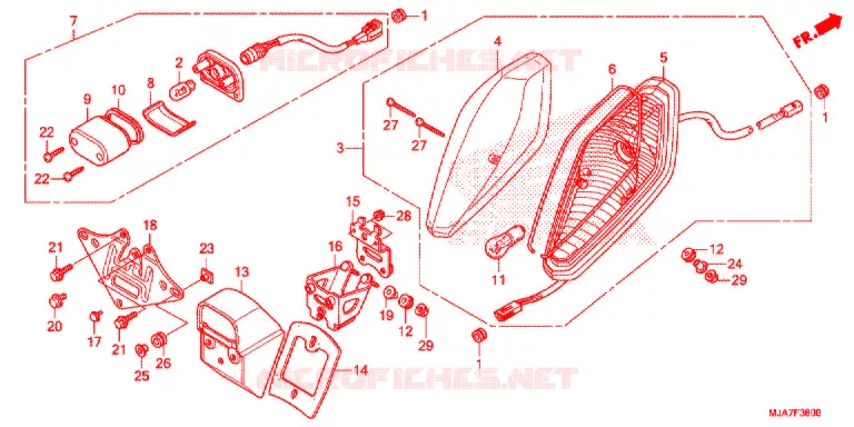 ACHTERLICHT(2) Honda MOTO 750 SHADOW 2020  VT750CSJ