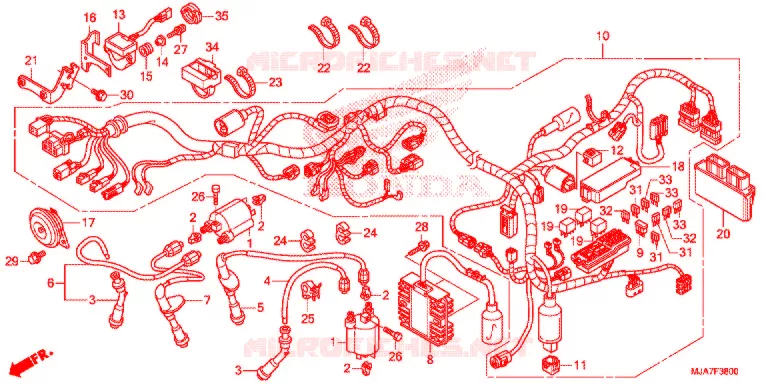 BEDRADINGSBUNDEL/ACCU Honda MOTO 750 SHADOW 2019  VT750CSJ