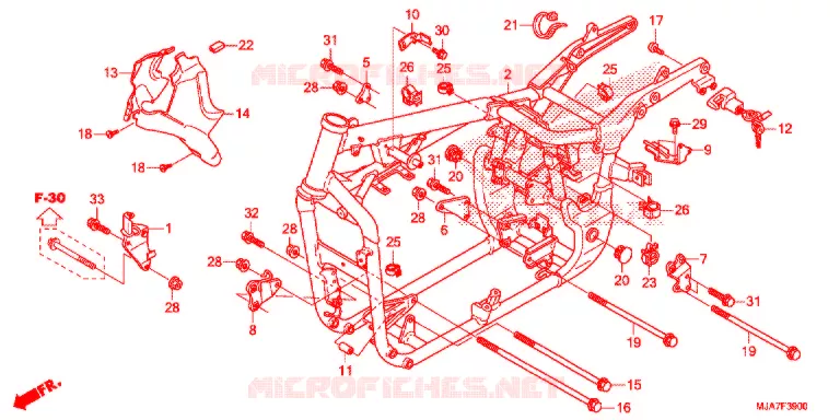 FRAME CHASSIS Honda MOTO 750 SHADOW 2019  VT750CSJ