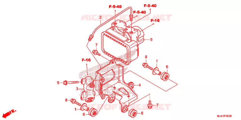 VOORREM HOOFDCILINDER/ABS MODULATOR Honda MOTO 750 SHADOW 2018  VT750CSJ