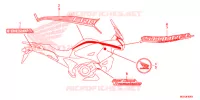EMBLEEM/STREEP (2ED,2RU,2TH,2U) voor Honda CROSSTOURER 1200 S RED 2018