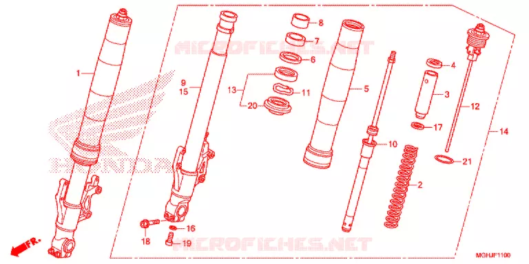 VOOR VORK Honda MOTO 1200 CROSSTOURER 2018  VFR1200XAJ
