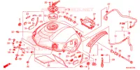 BRANDSTOF TANK voor Honda CROSSTOURER 1200 DCT ABS RED 2018