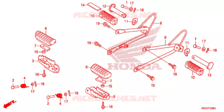 OPSTAP/PEDAAL Honda MOTO 150 XR 2019  XR150LEKJ