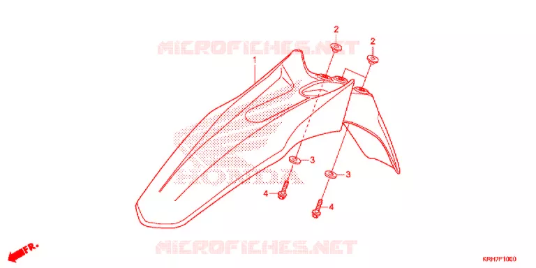 VOORSPATBORD Honda MOTO 150 XR 2021  XR150LEKJ