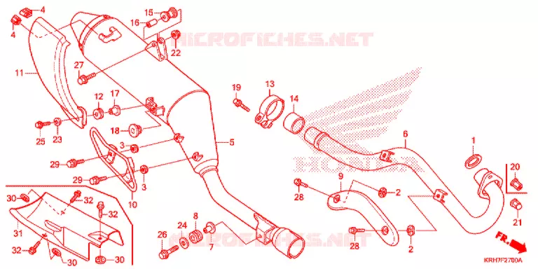 UITLAATDEMPER(2) Honda MOTO 150 XR 2021  XR150LEKJ