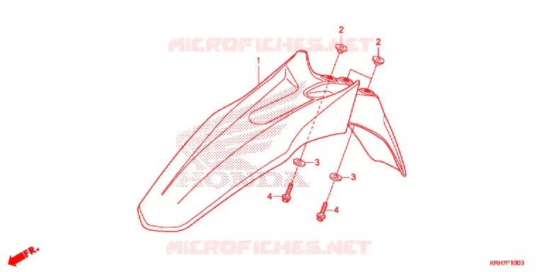 VOORSPATBORD Honda MOTO 150 XR 2019  XR150LEKJ