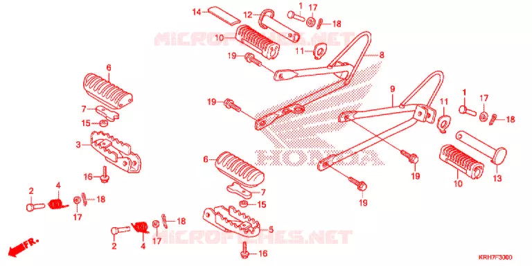 OPSTAP/PEDAAL Honda MOTO 150 XR 2020  XR150LEKJ