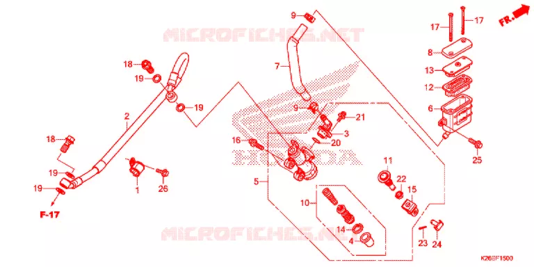 ACHTER REM HOOFD CILINDER Honda MOTO 125 MSX 2017  MSX125H_TH