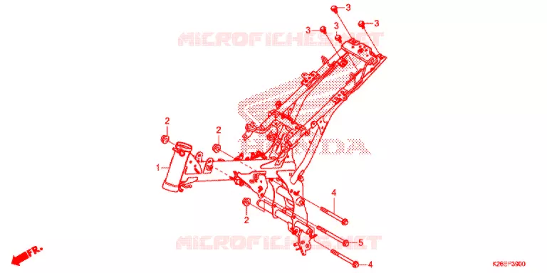 FRAME CHASSIS Honda MOTO 125 MSX 2017  MSX125H_TH