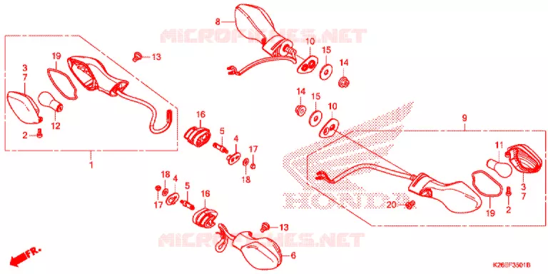 KNIPPERLICHT (ED,KO,U,V,FO) Honda MOTO 125 MSX 2018  MSX125H