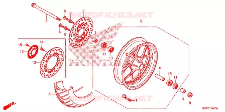 VOOR WIEL Honda MOTO 125 MSX 2017  MSX125H