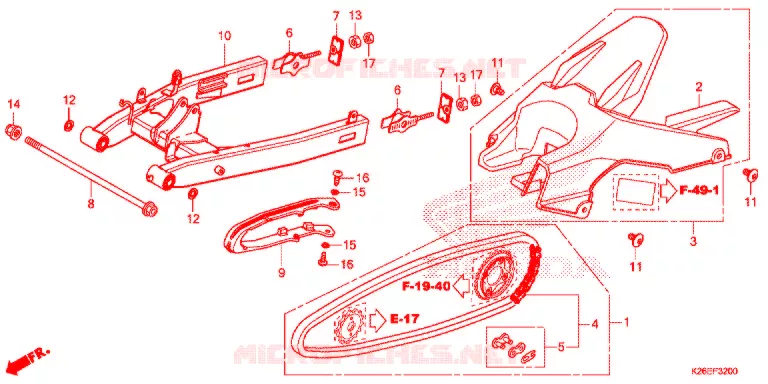 ZWAAI-ARM/KETTINGKAST Honda MOTO 125 MSX 2017  MSX125H