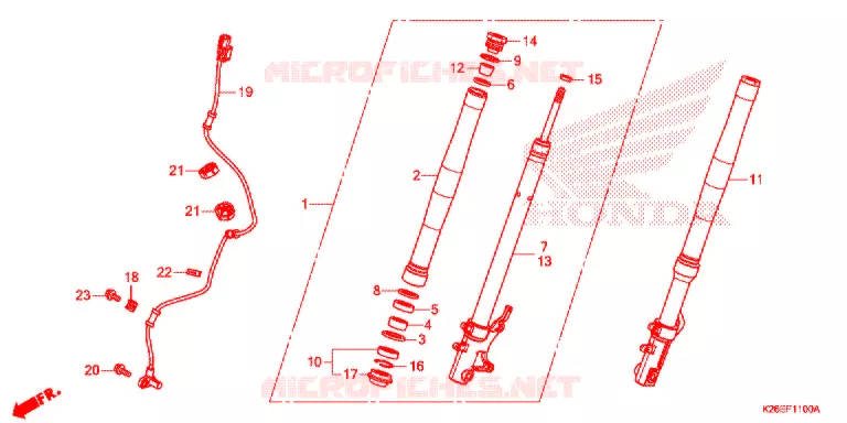 VOOR VORK Honda MOTO 125 MSX 2017  MSX125H_TH
