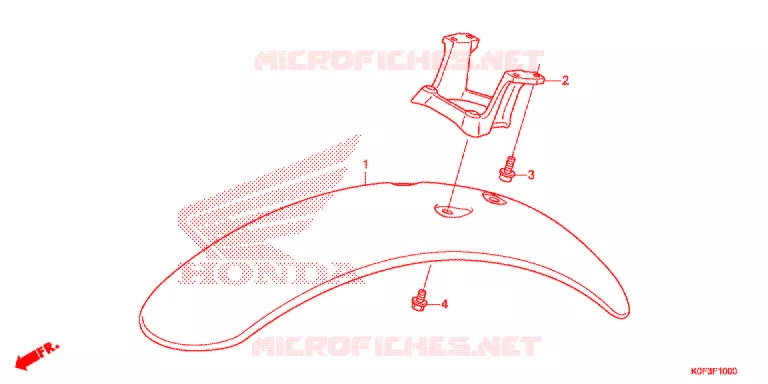 VOORSPATBORD Honda MOTO 125 MONKEY 2018  Z125MAK