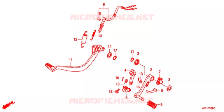 OPSTAP/PEDAAL Honda MOTO 125 MONKEY 2020  Z125MK
