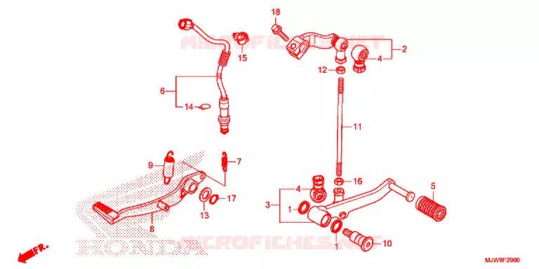 OPSTAP/PEDAAL Honda MOTO 500 CB 2018  CB500FJ