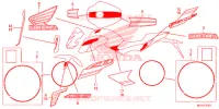 EMBLEEM/STREEP (4) voor Honda CB 650 F ABS RED 2018