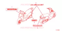 EMBLEEM/STREEP voor Honda LEAD 125 2018