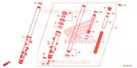 VOOR VORK voor Honda CBR 650 F RED 2018