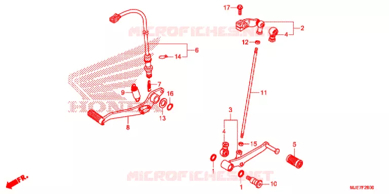 OPSTAP/PEDAAL Honda MOTO 650 CBR 2018  CBR650FAJ